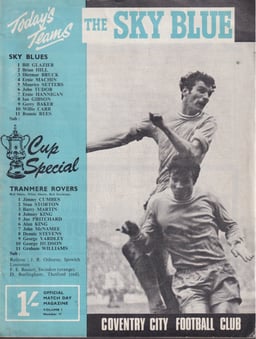 Coventry City v Tranmere Rovers programme cover